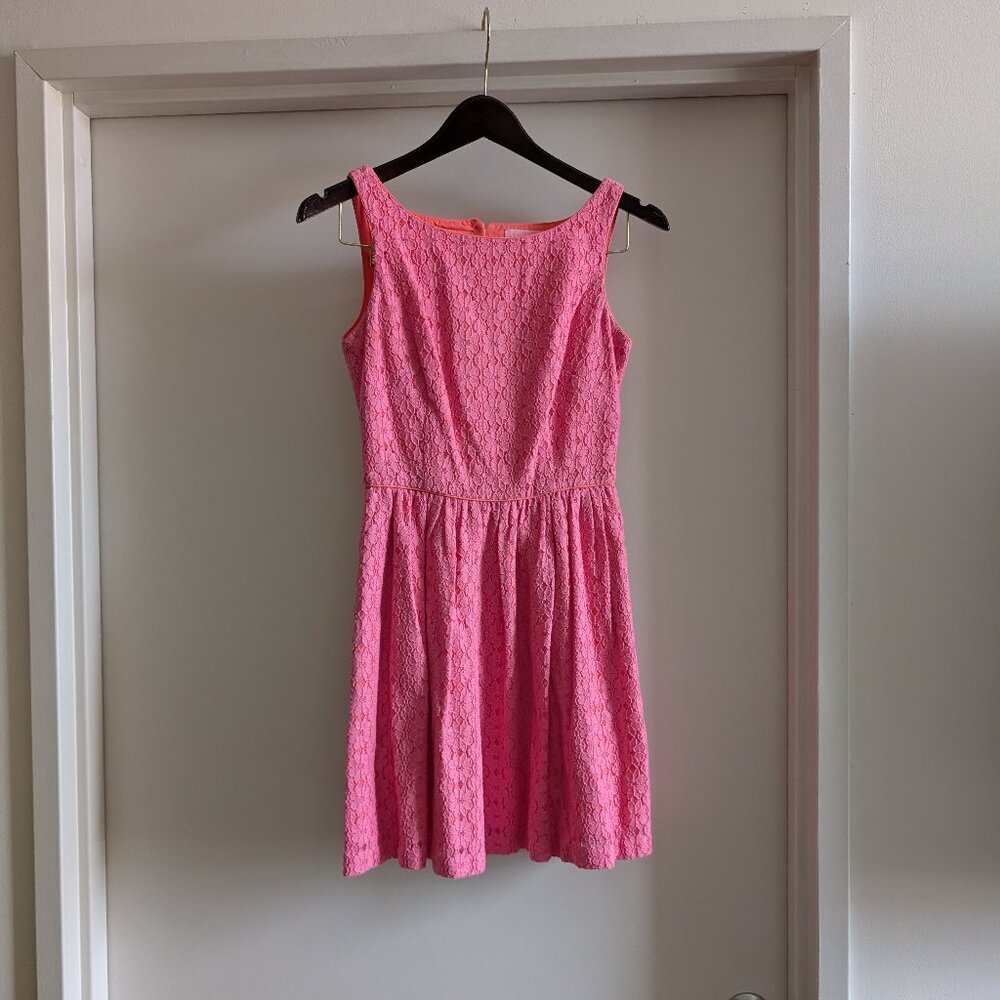 Lilly Pulitzer Sz 0 Aleesa Fit Flare Bubble Gum Pink
